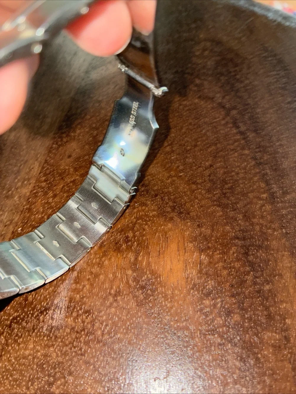 GUESS Silver Metal Bracelet Watch with Black Dial